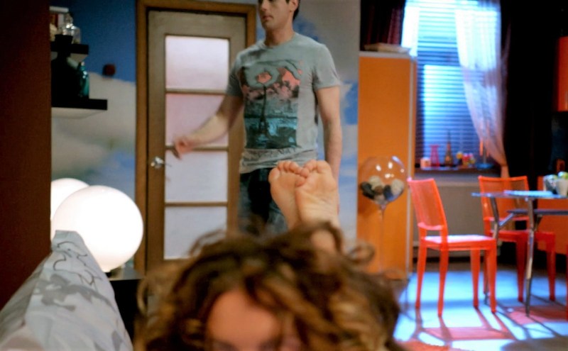 Elena Podkaminskaya legs in the series Kitchen