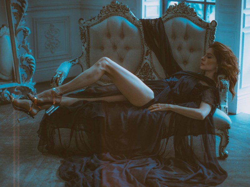 Naked Malena Morgan in stockings