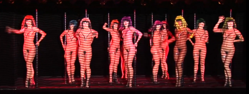 Erotic dancing on stage