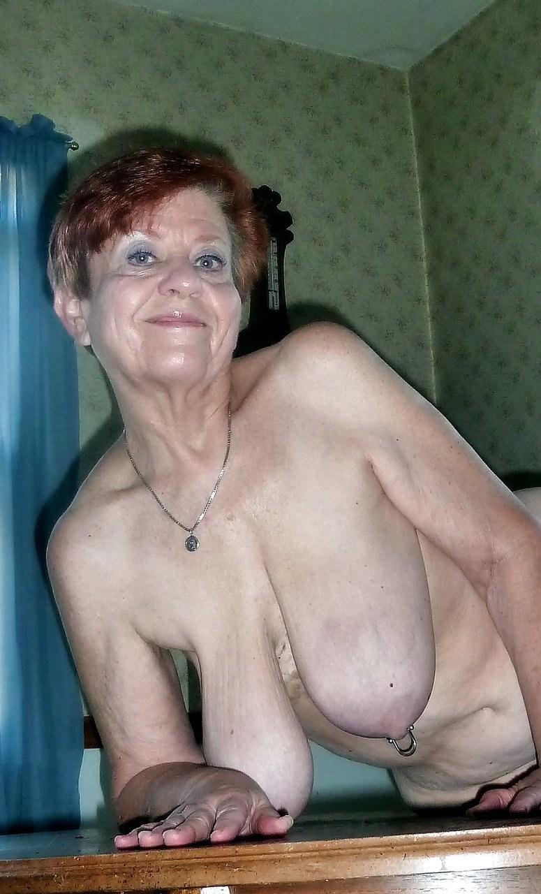 Little hanging boobs old women