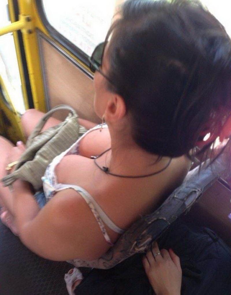 Tits in public transport
