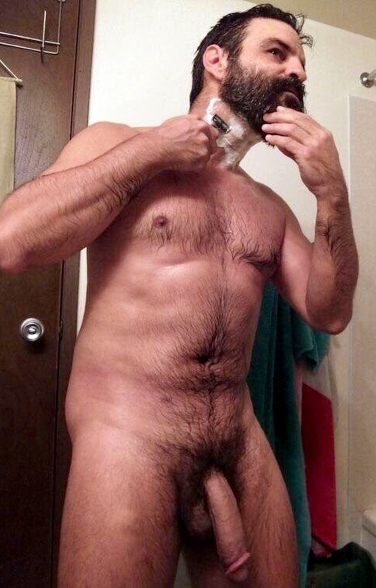 Healthy hairy men naked