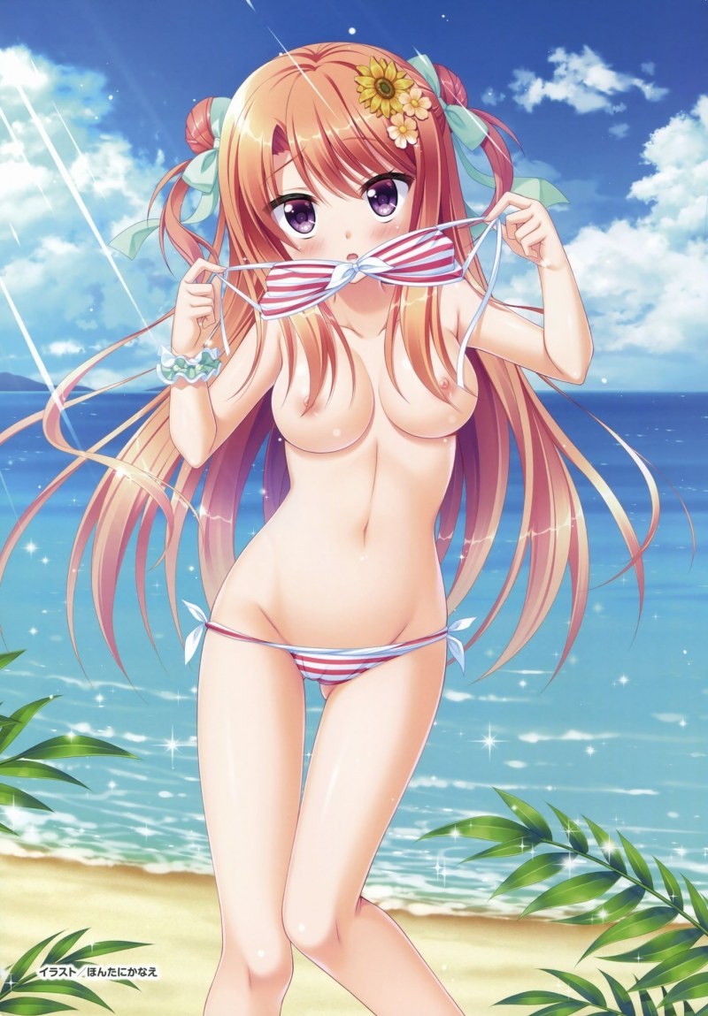 Naked anime chan in swimsuits