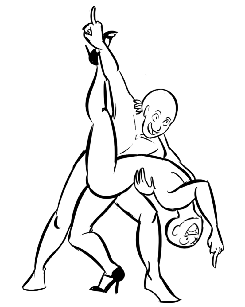 Erotic pose for drawing