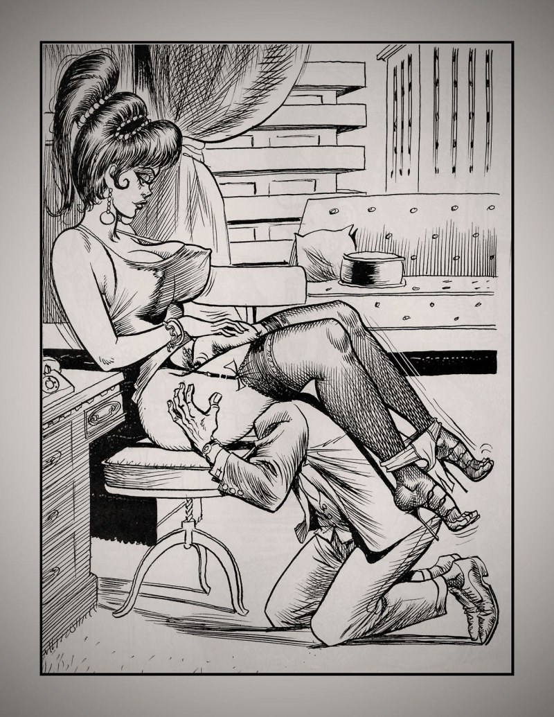 Cunnilingus caricature