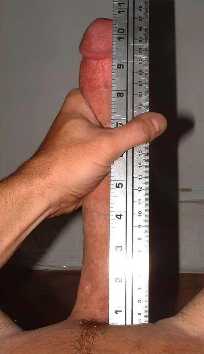 Male member with a ruler 18cm