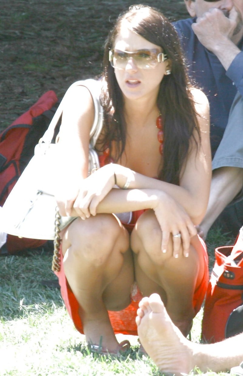 Of pussy showing from underneath shorts