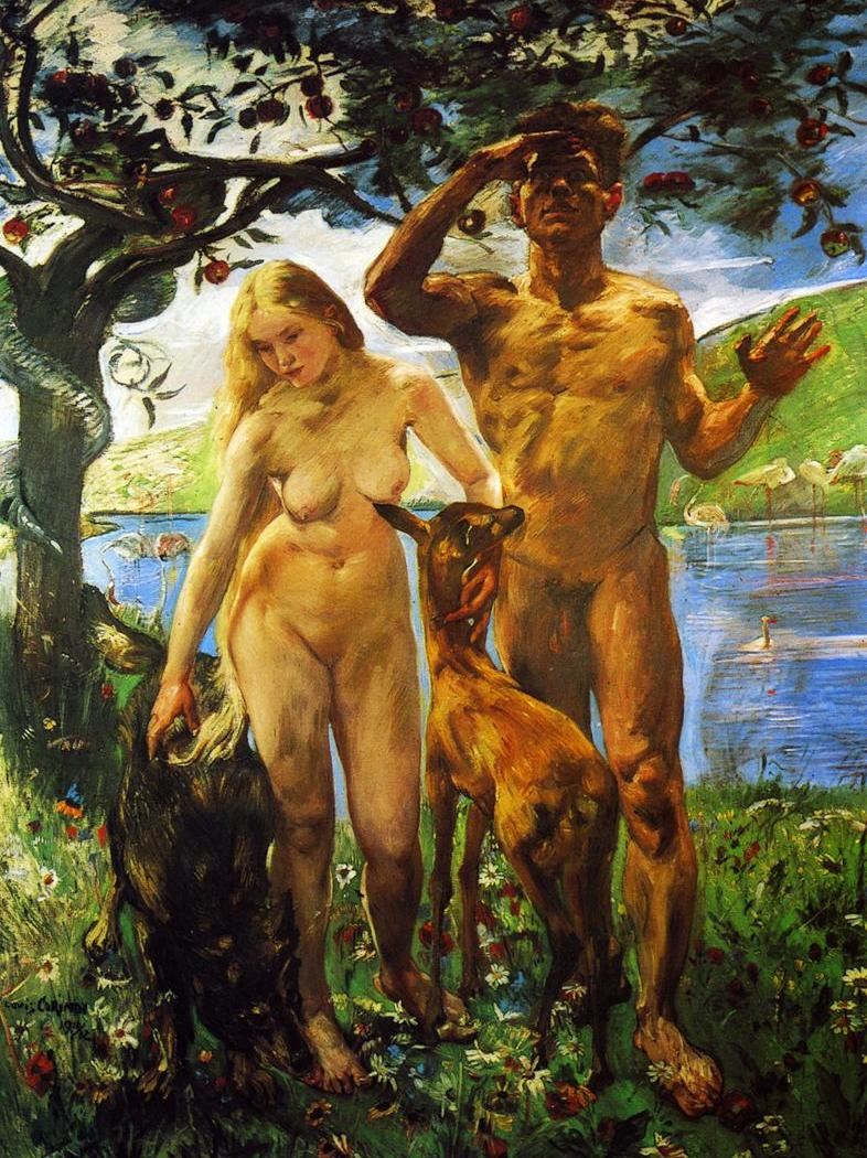 Picture of naked Adam and Eve