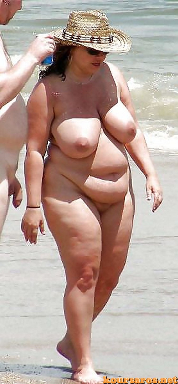 Fat naked women on the beach