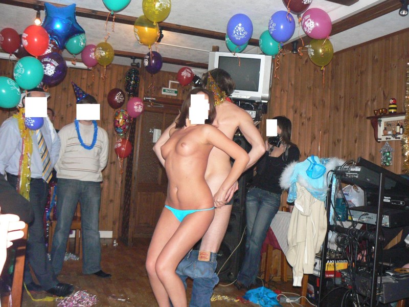 Female striptease at corporate party