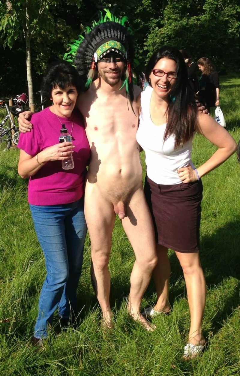 Naked men dressed women