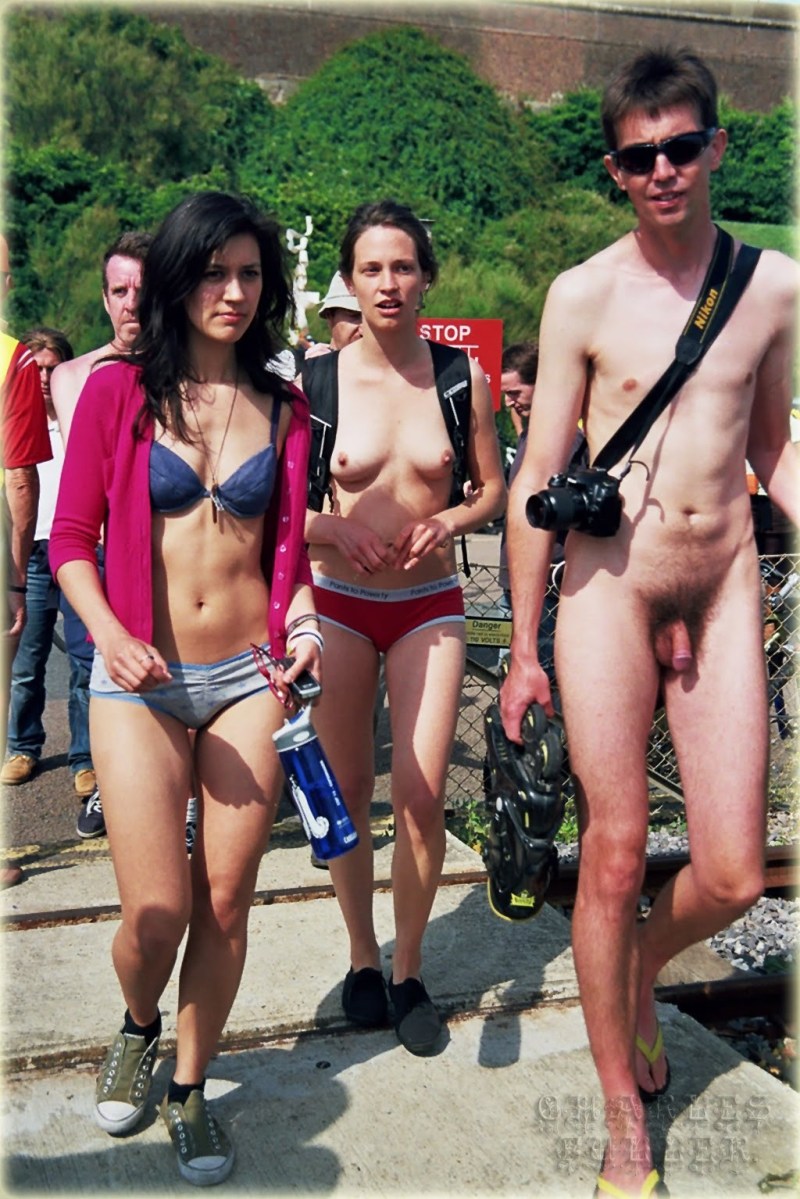 Naked men dressed women