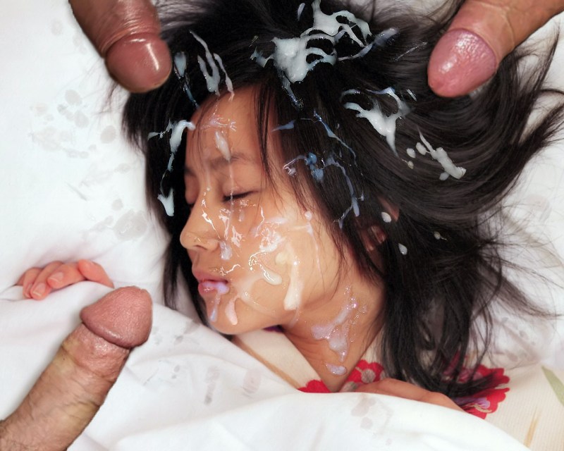 Asian cum on hair