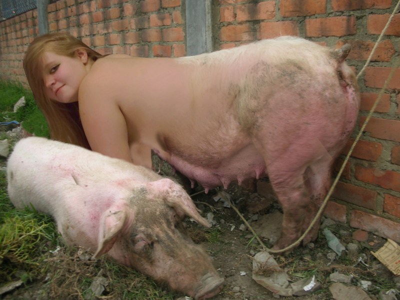 Dirty pigs. Women