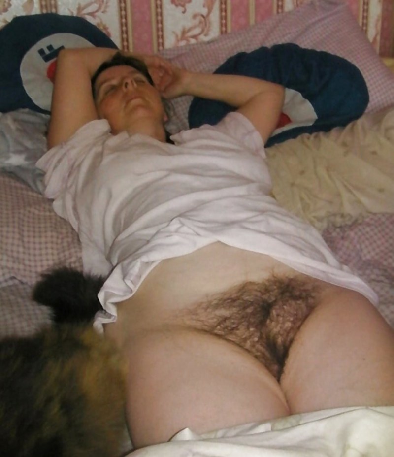 Sleeping hairy women
