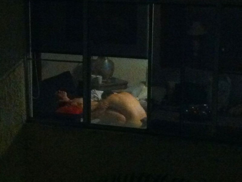 Naked neighbors in the window opposite