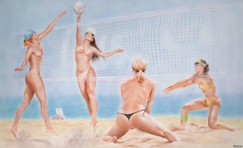 Beach volleyball women naked
