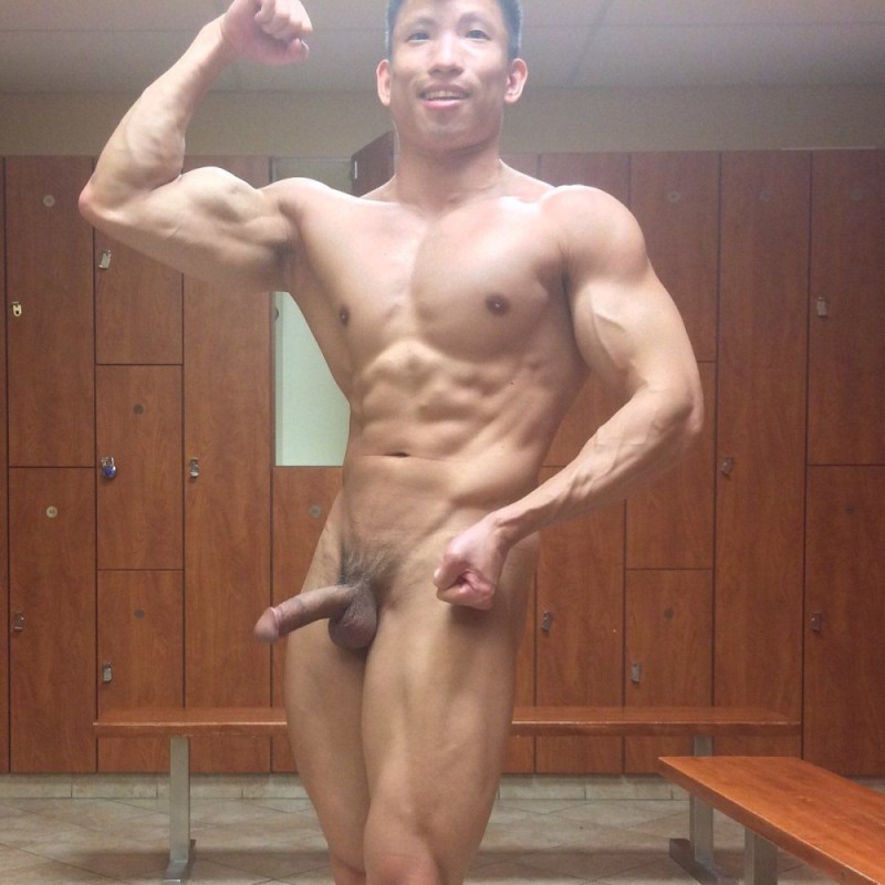 Naked pumped up guys Asians