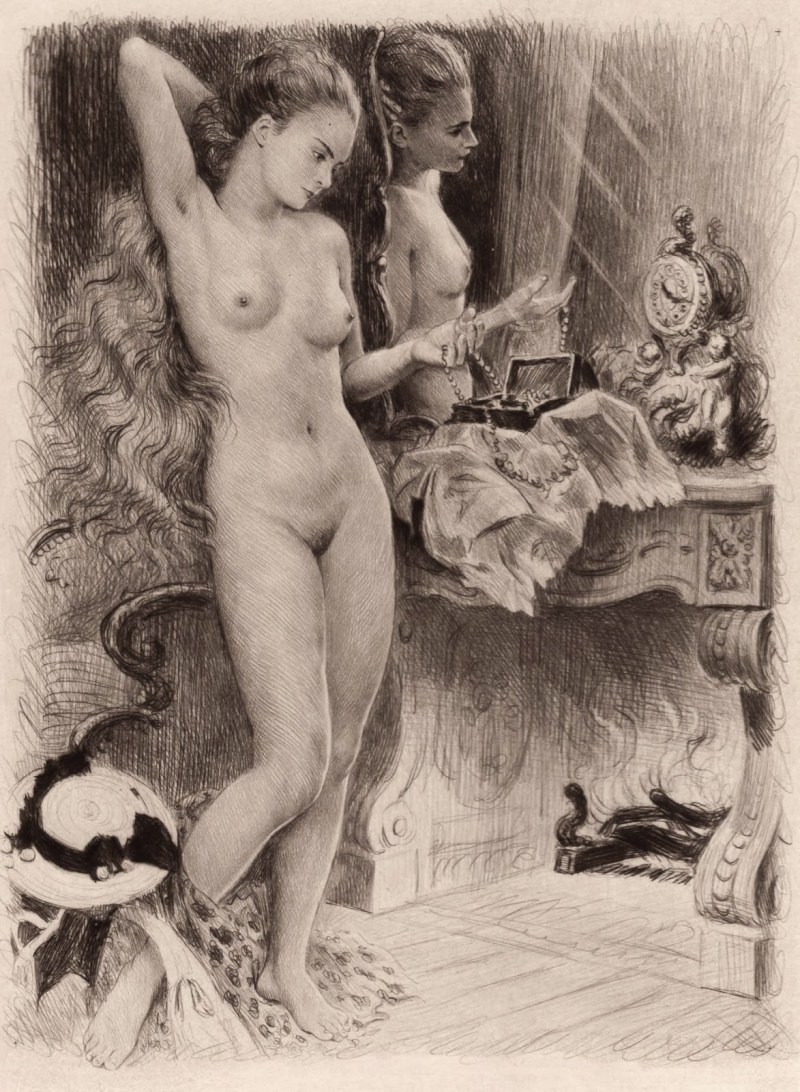 Illustrations in the style of nude