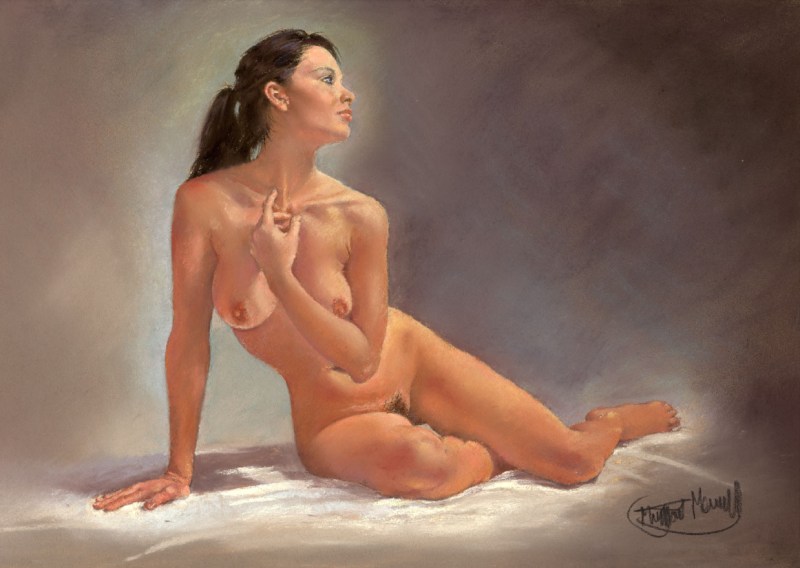 Digital painting of naked art