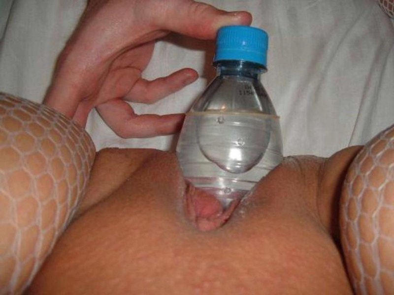 Plastic bottle in the vagina