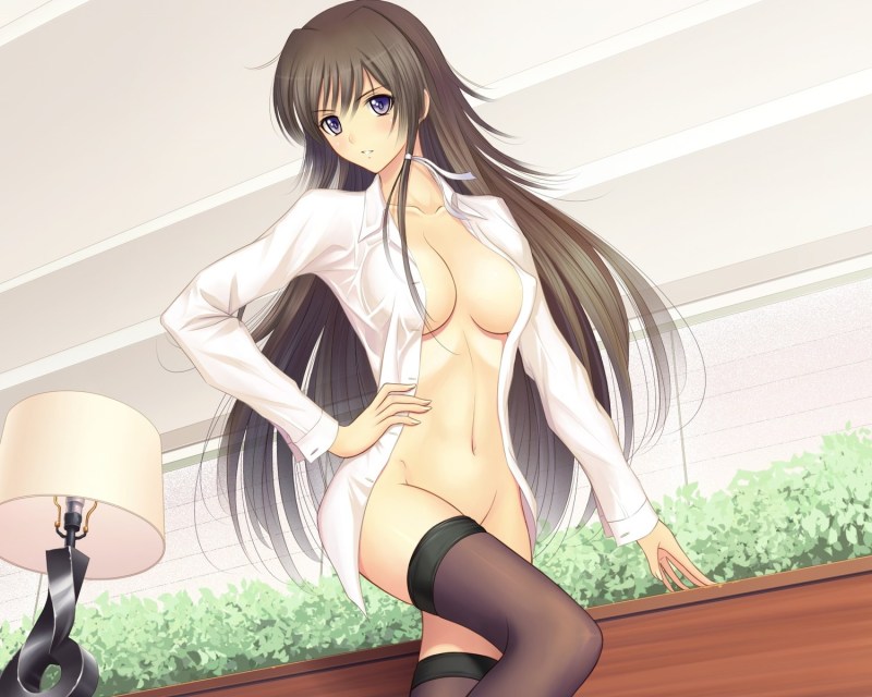 Naked anime girls in stockings