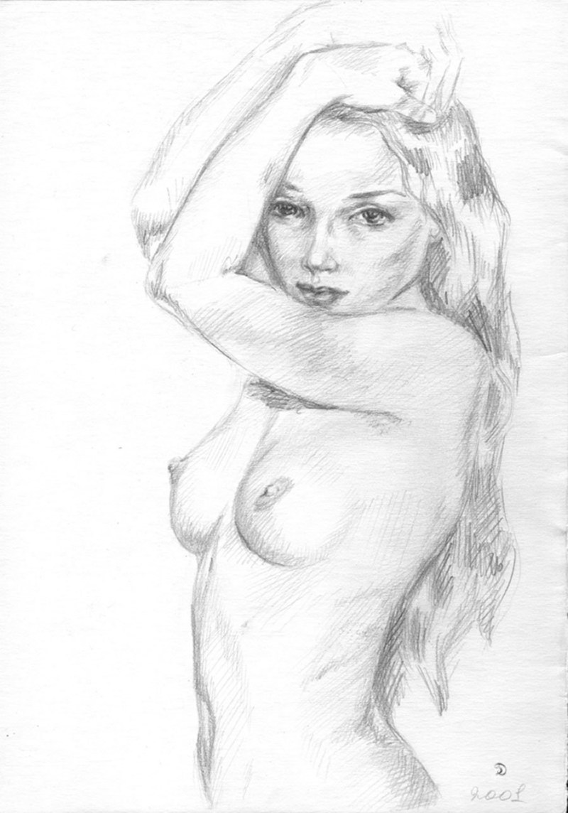 Erotic drawings with a pencil