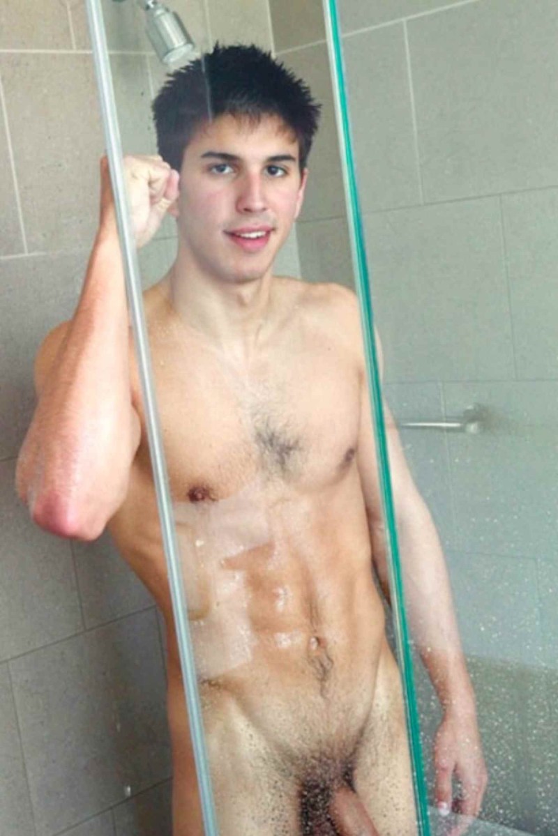 Naked young guys in the shower