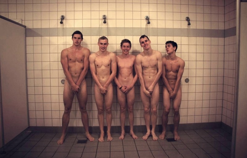 Naked guys in a common soul