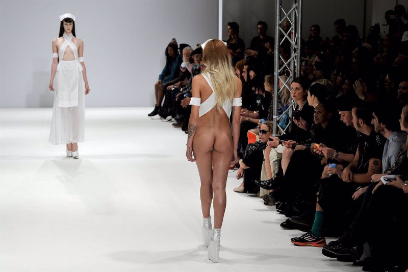 Naked fashion models at shows