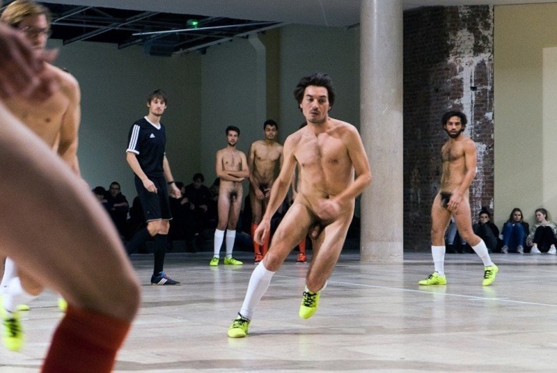 Football Naked football players
