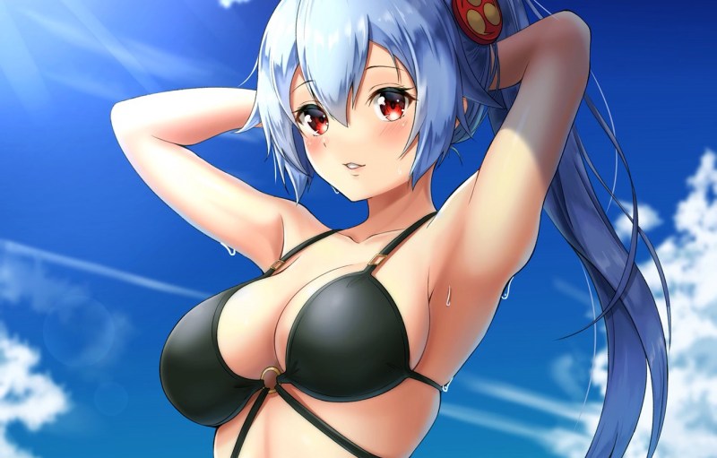 Anime girls naked boobs
