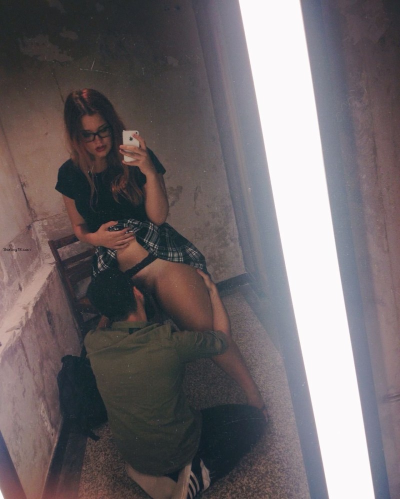 Private sits on the face of a selfie