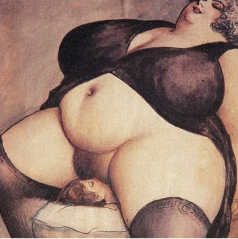 Erotic paintings with full women