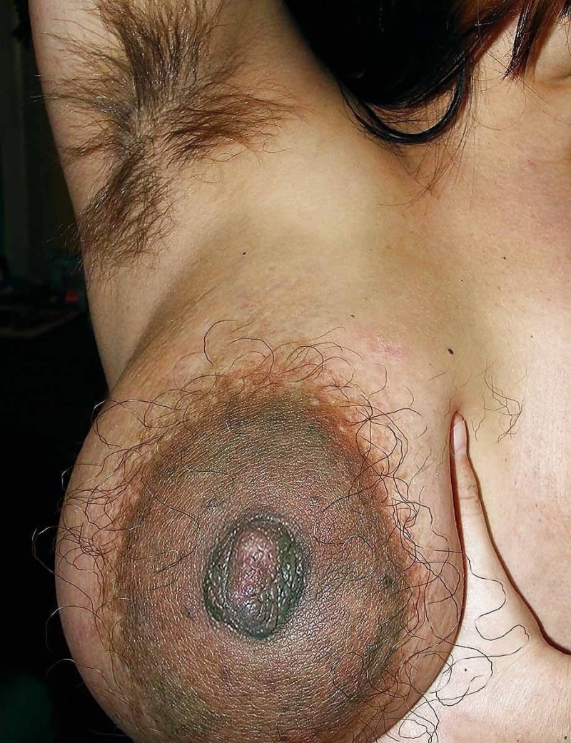 Hairy women's nipples
