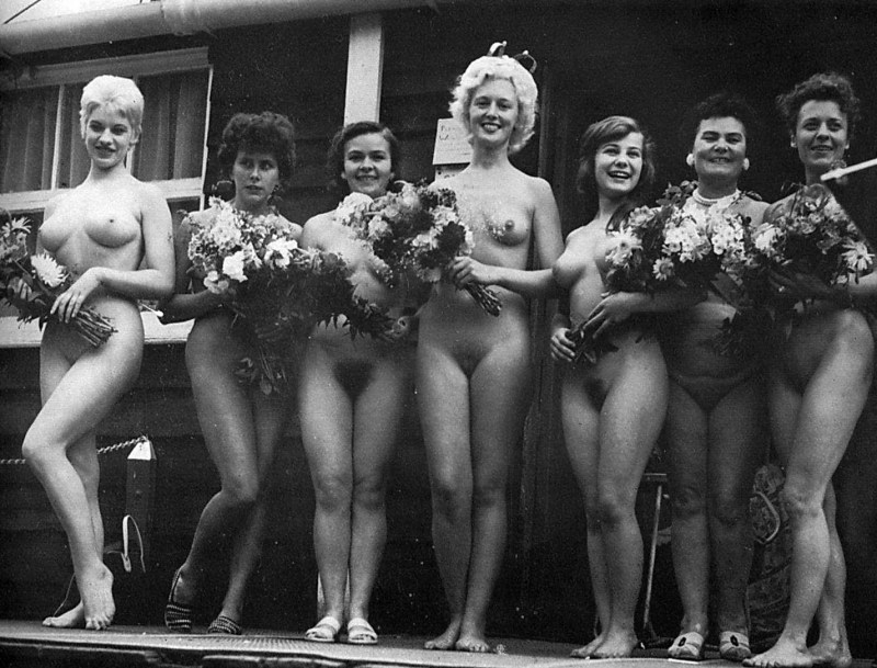 Retro naked beauty contests