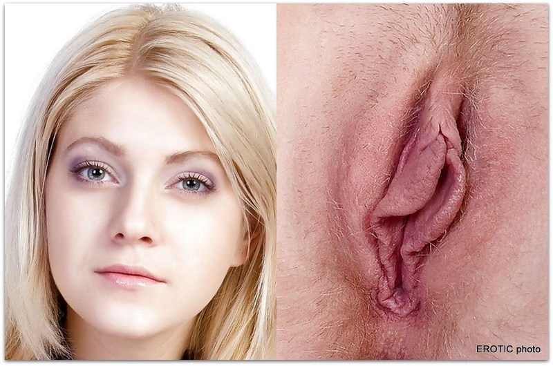 Faces of women and their vagina
