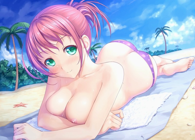 Hentai beach Big boobs