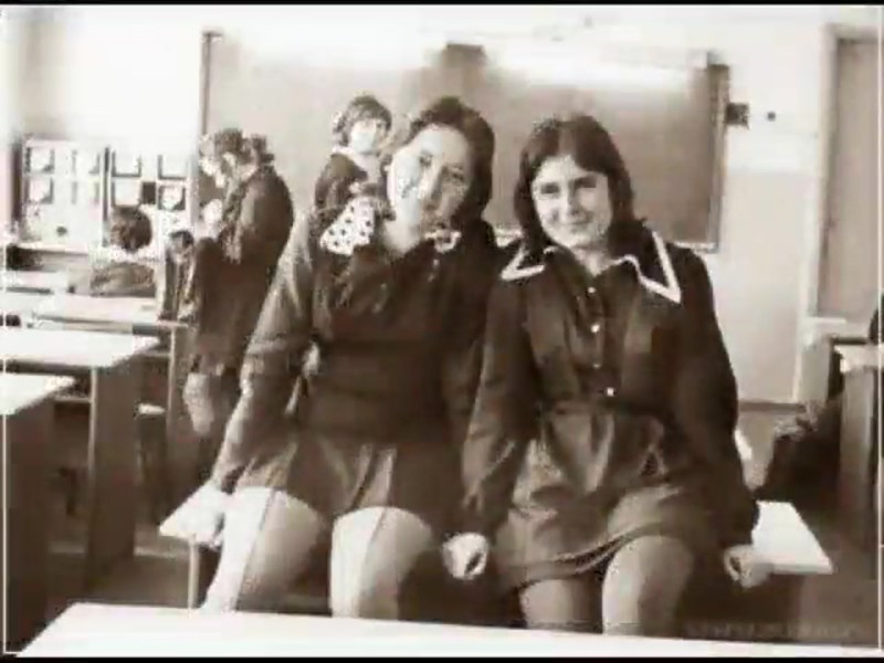 Soviet Komsomols in short skirts