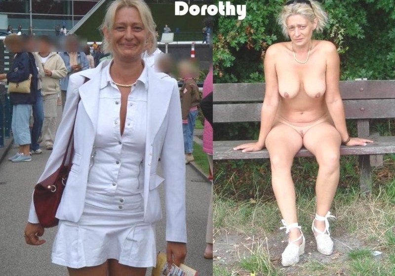 Old women dressed and undressed