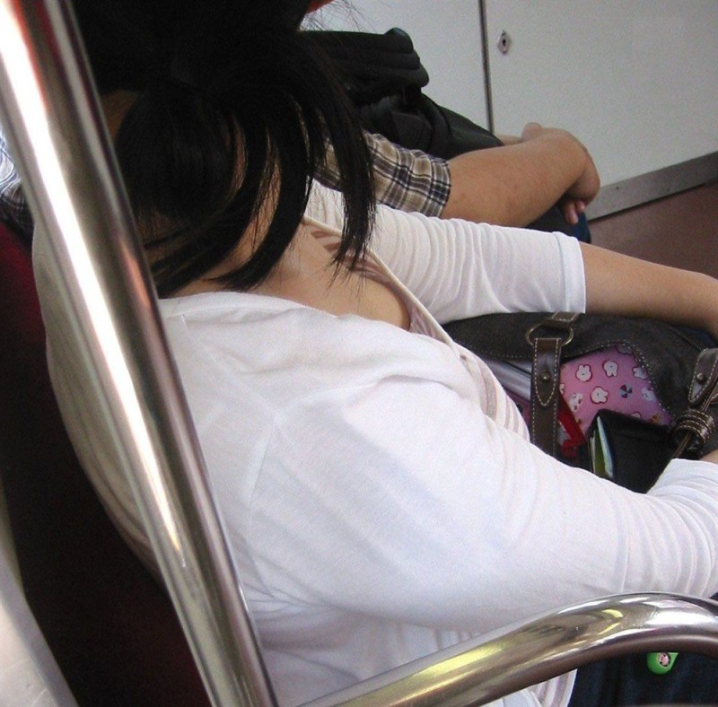 Nipple in public transport