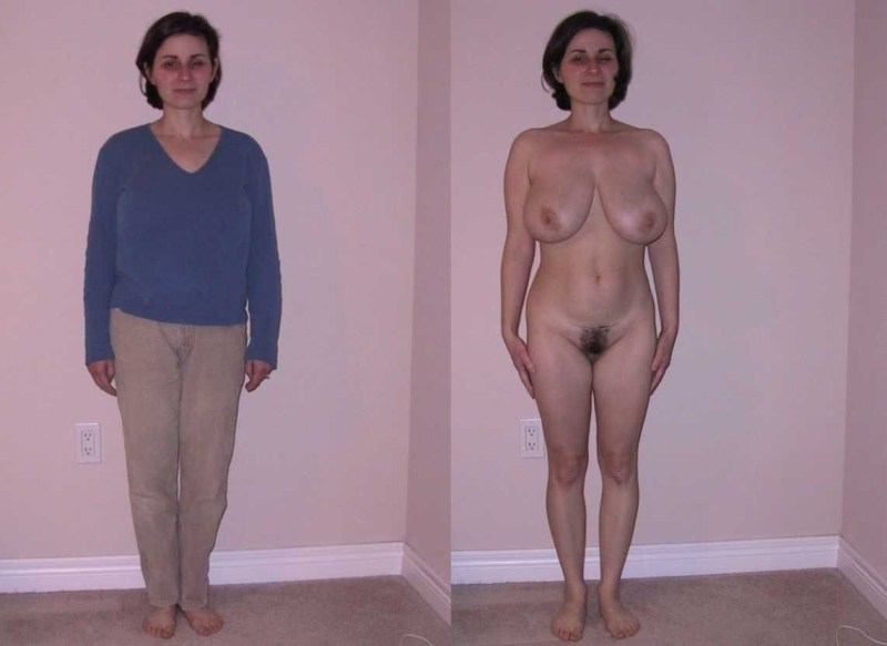 Old women dressed and undressed