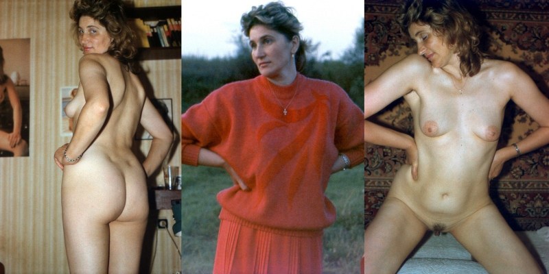 Wife dressed and undressed retro