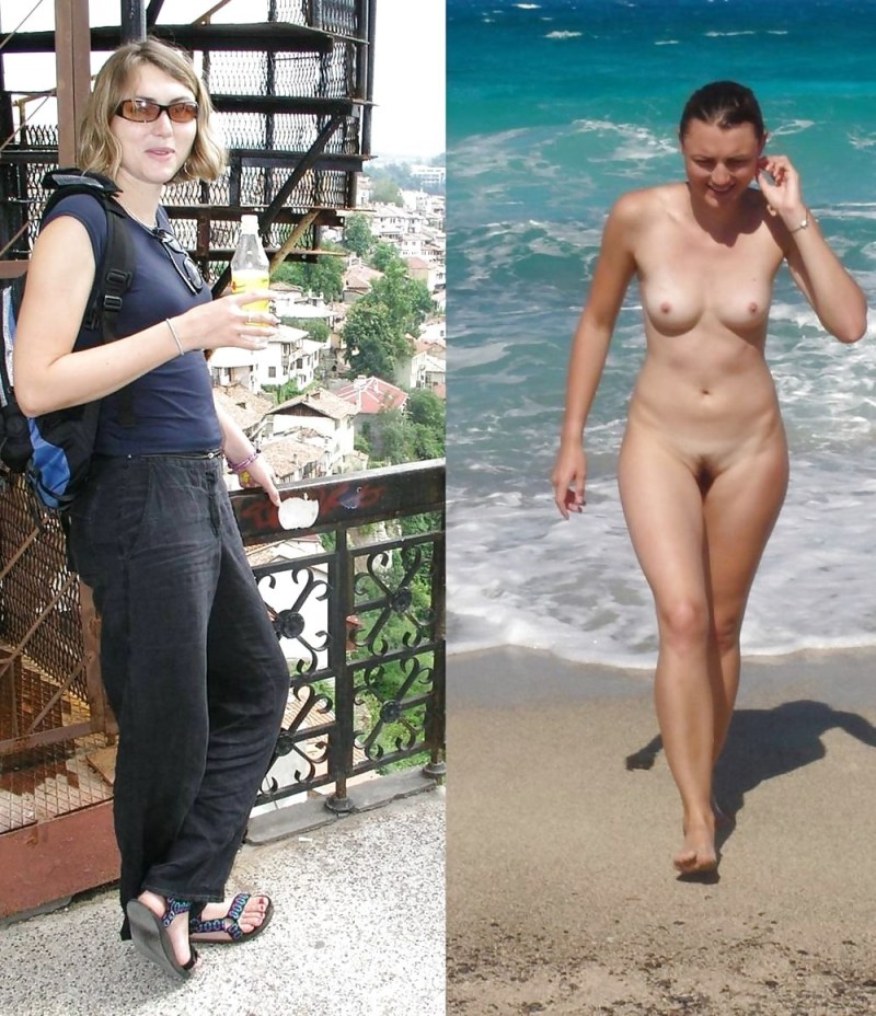 Dressed in swimsuits