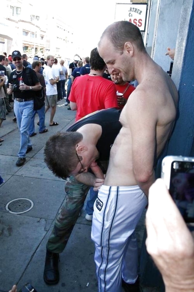 Naked guys in public places