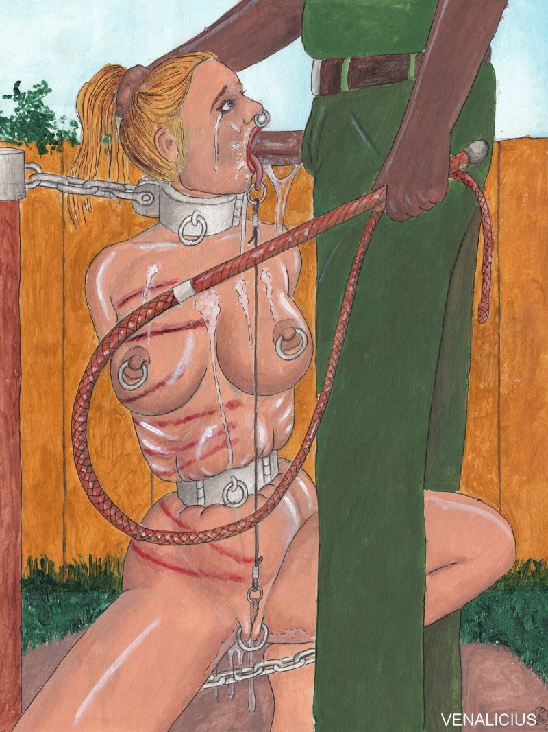 Girl blonde bdsm art