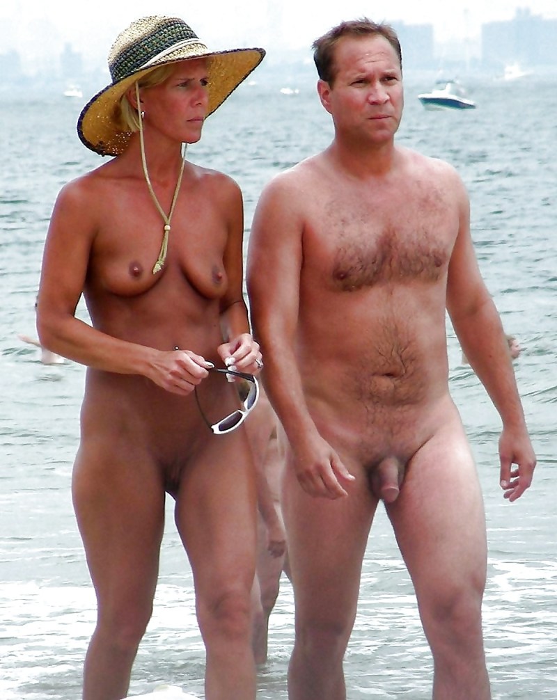 Naked couples on the beach