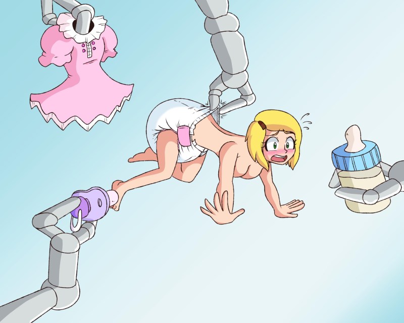 Anime Diaper ABDL robot nanny bdsm