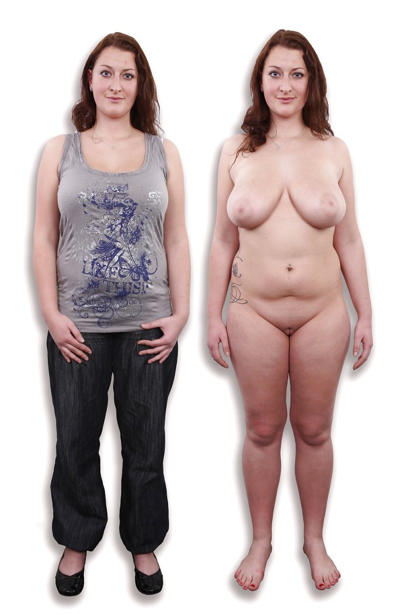 Complete women dressed and undressed