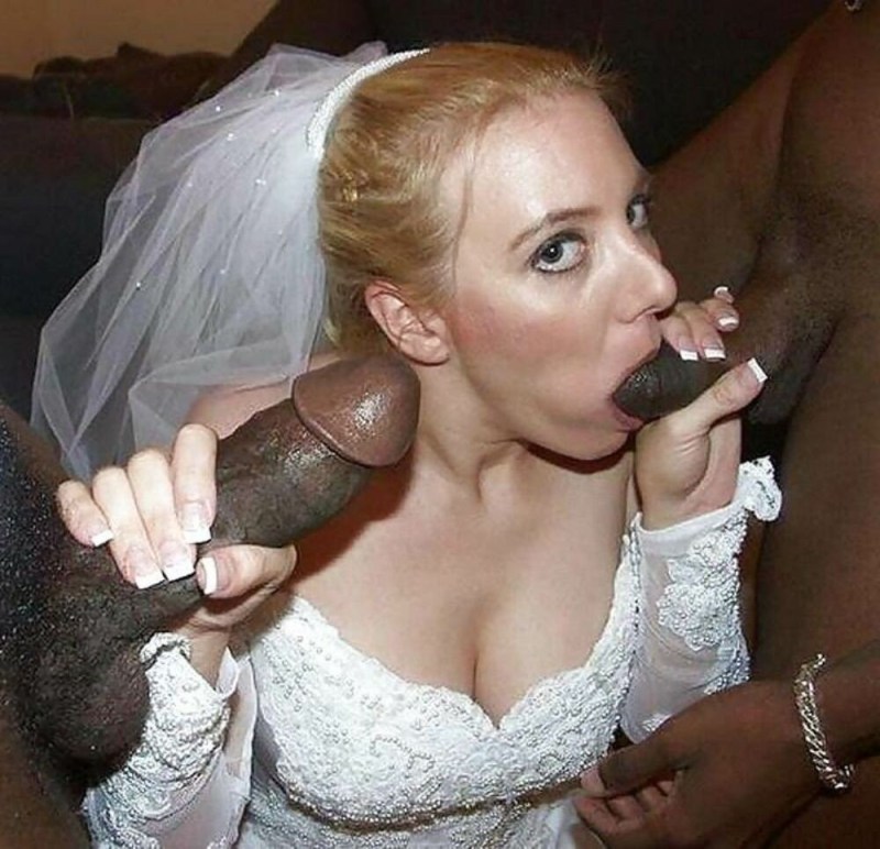 Brides sucking huge dick